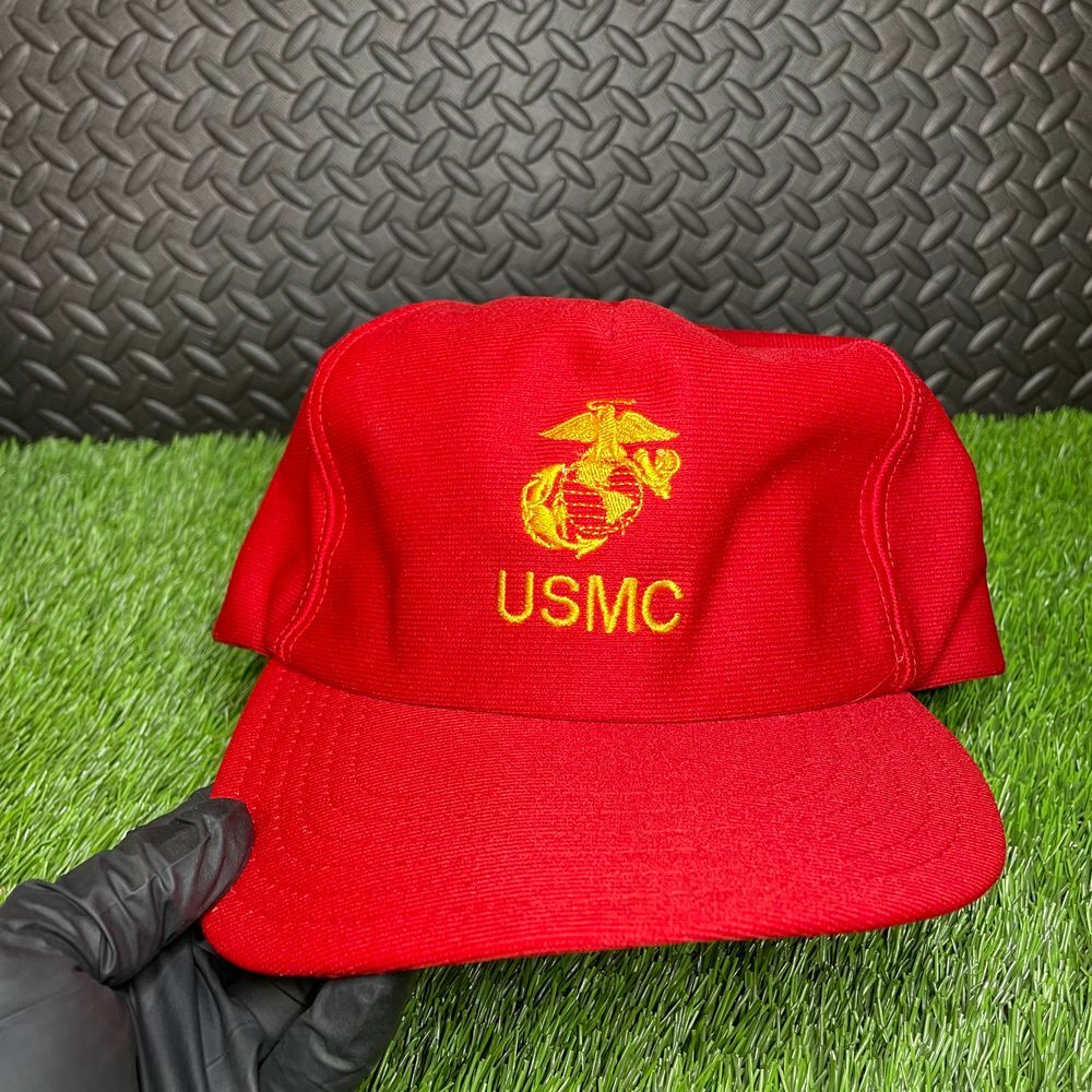 Vintage 90s USMC United States Marine Corps Mini Logo Snap Back Hat Fits‎ All